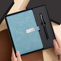 Ensemble cadeau de carnet de notes professionnel avec boucle magnétique et stylo à bille, journal de réunion de bureau, impression de logo personnalisée disponible