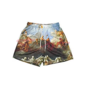 Pantalones cortos de sublimación con estampado de moda de verano, pantalones cortos de malla para hombre, pantalones cortos con cintura elástica hechos en Pakistán - Product Image 1