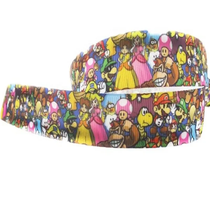 Okay Wholesale Custom 1 Inch Grosgrain Cartoon Printed Ribbon