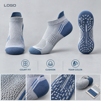 Chaussettes de sport basses à motif graphique, avec grip et amorti, ajustement cheville, logo assorti, échantillon d'emballage, homologation