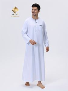 Burka Árabe para Hombre 2025, Tejido Ligero Antiestático, Elegante, con Manga Larga y Patrón Tribal - Product Image 5