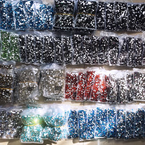 Strass en verre en gros pour téléphone, pierre scintillante, <span class=keywords><strong>cristal</strong></span> <span class=keywords><strong>violet</strong></span> flamme, strass non thermocollants, strass ronds à dos plat - Product Image 2