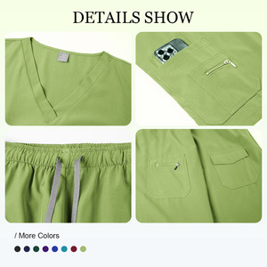 Tenues médicales pour femmes - Ensembles d'uniformes d'hôpital/infirmières, Nouveauté 2026, Plusieurs couleurs, Poches fonctionnelles - Product Image 5
