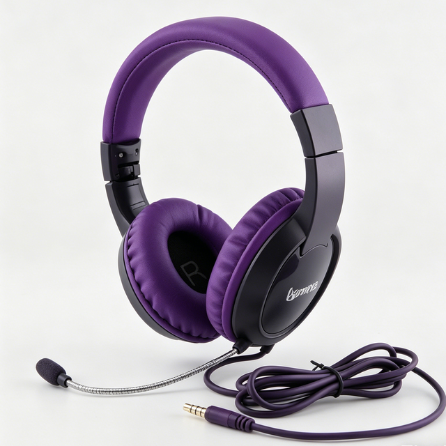 Bulk Wired Headphones with Microphone 3.5mm Audio Interface 40mm Horn ABS TPE Music Wired Earphone OEM With Cable