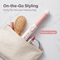 Alat Pengeriting Rambut Otomatis USB/Listrik Portabel Isi Ulang Layar LED Silinder Keramik Tanpa Kabel Profesional Salon Rumah Tangga Cepat
