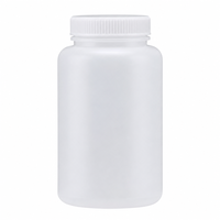 Bouteilles d'emballage en plastique HDPE pour compléments alimentaires pharmaceutiques, 50-800 ml, avec bouchons à vis de sécurité enfant (CRC) pour médicaments et pilules