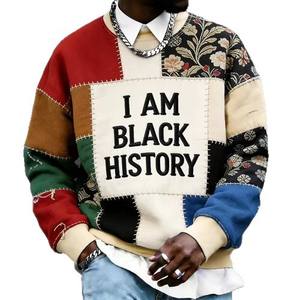 Suéter de Hombre con Diseño de Apliques en la Parte Delantera, Manga Regular, 100% Acrílico, Grosor Estándar, Cuello Redondo - Product Image 2