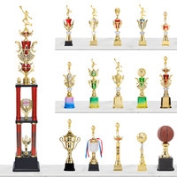 Trophées et médailles de basket-ball personnalisés en gros, grande statue de basket-ball en plastique pour les champions MVP