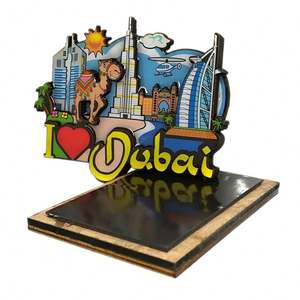 Aimant en bois personnalisé avec logo, 70 x 50 mm, souvenir de Corée du Sud, aimant de réfrigérateur en bois 3D personnalisé - Product Image 5