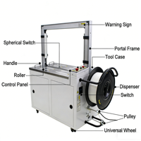 New Smart Low Power Digital Polyester Belt Auto Strapping Unit for Online Retail Warehouse Goods Fast Bundling Pack