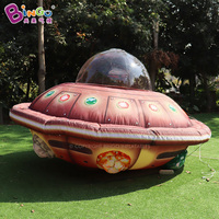 Nave Espacial Inflable Personalizada Bingo, Platillo Volador Gigante Inflable con Luces LED, Publicidad Inflable, Platillo Volador Loco con Luces LED