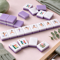 Nouvel ensemble de tuiles de Mahjong américain style yoga, 160 pièces complètes avec jokers, en acrylique, pour soirées de jeu et divertissement
