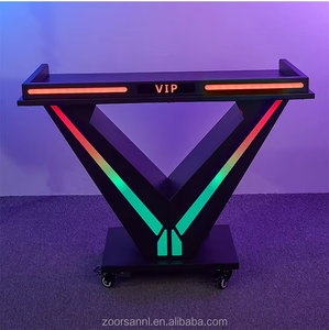नाइट क्लबों और केटीवी पार्टियों के लिए कस्टम लोगो विप टेबल धातु प्रकाश-उत्सर्जक डायोड चल डिस्क बाउंसी प्लेयर नाइट क्लब टेबल - Product Image 4