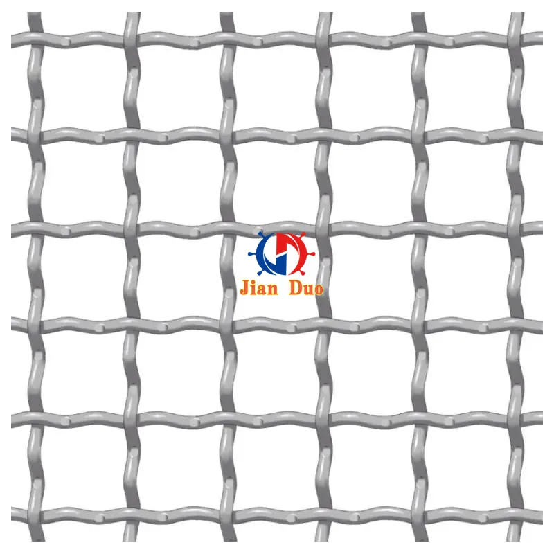 Bird cage crimped woven 10x10 stainless steel square wire mesh