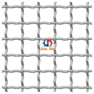 Bird cage crimped woven 10x10 stainless steel square wire mesh