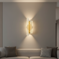 Applique Murale LED Cylindrique Moderne Minimaliste en Acrylique avec Construction en Aluminium, Garantie 5 Ans, Intérieur Chambre Salon, Intensité Variable