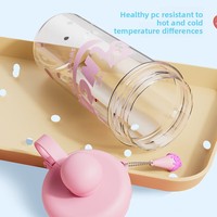 880ml bouteille d'eau en plastique tasses à eau tasse à paille bouteille d'eau potable directe de qualité alimentaire pour la tasse de brassage de thé en plein air