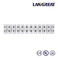 Barrette de bornes traversante de type H, 12 voies, sectionnable, connecteur haute intensité 41A 76A 101A, CE UL VDE MY12H