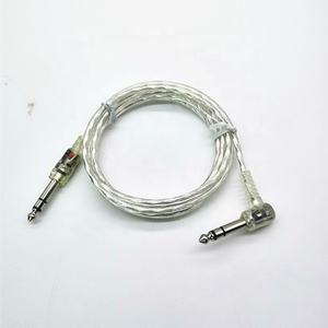 Muestra <span class=keywords><strong>gratis</strong></span> Alibaba 1/4 ''6,35mm Conector estéreo Ángulo recto a Audio 6,35mm Enchufe Cable <span class=keywords><strong>de</strong></span> audio transparente - Product Image 4
