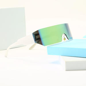 نظارات شمسية بلا إطار بطراز مستقبلي جذاب نظارات شمسية رياضية أنيق أو موضة جديدة لركوب الدراجات نظارات شمسية بألوان متدرجة - Product Image 3