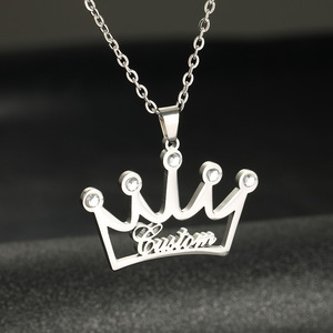 Wholesale Factory Price Customized Zircon Personalized Rhinestone Design Letter <b>Name</b> Necklace - Product Image 4