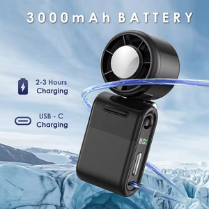 Ventilador de Mano de Alta Velocidad de 3000 mAh con 3 Velocidades, Recargable Tipo C, Función de Banco de Energía, Ventiladores Turbo Portátiles para Viajes al Aire Libre - Product Image 2
