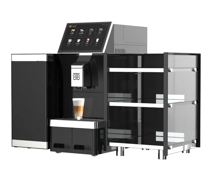 10.1 inch touch screen coffee shop barista commercial automatic coffee machine from bean to cup with grinding system