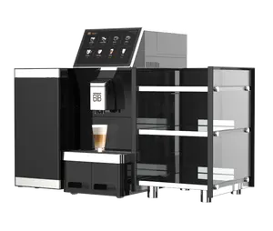 10,1 Zoll Touchscreen Coffee Shop Barista kommerzielle automatische Kaffee maschine von Bohne zu Tasse mit Mahls ystem