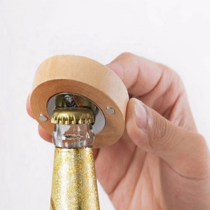 Abrebotellas magnético redondo, recuerdo de bautismo, primera comunión, nevera de madera, recuerdo de bautizo, directo de fábrica - Product Image 3