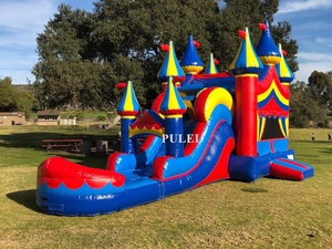 Inflatable công viên giải trí thiết kế mới cô gái Inflatable lâu đài <span class=keywords><strong>bouncy</strong></span> Combo Vua Inflatable Combo trượt với nhảy lâu đài - Product Image 2