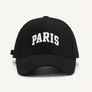 Wholesale BSCI Factory Unisex 100% Cotton Common Unstructured Soft Baseball Cap <b>Paris</b> 3D Embroidery Customizable - Product Image 3