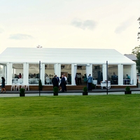 Tente de réception extérieure en PVC TENTCHO, robuste et personnalisée, pour 500 personnes, 10 m x 12 m, idéale pour les événements