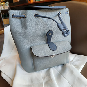 Eleganti Borse da Esterno con Doppio Cinturino e Coulisse in Vera <span class=keywords><strong>Pelle</strong></span> Bovina per <span class=keywords><strong>Donna</strong></span>, <span class=keywords><strong>Zaino</strong></span> in <span class=keywords><strong>Pelle</strong></span> da <span class=keywords><strong>Donna</strong></span> a Contrasto di Colore - Product Image 5