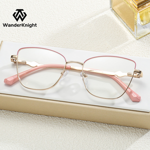 <span class=keywords><strong>2025</strong></span> Cat Eye kính mắt dành cho phụ nữ cổ điển chống ánh sáng màu xanh khung kính thiết kế đặc biệt linh hoạt bản lề khung quang học - Product Image 1