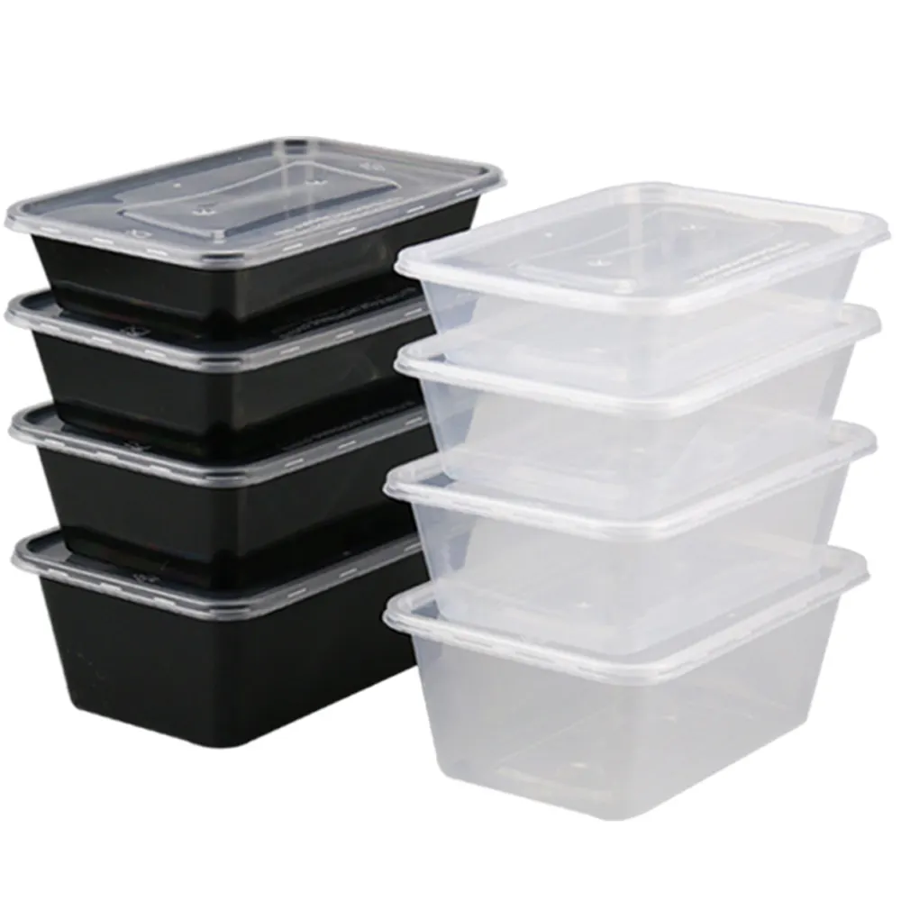 Cajas de plástico para embalaje de alimentos, contenedores desechables para llevar comida
