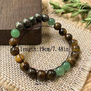 Natural Stone <b>Bracelet</b> Colorful Glass <b>Beaded</b> Masculine Energy Seamless Verified Manufacturer Product Bundling Service - Product Image 3