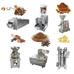 Alkalized Cocoa Powder Production Line Machine Cocoa Bean Processing Equipment Provider Press Cocoa Butter Oil Machine Factory