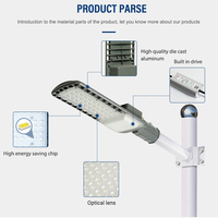 Woli En gros Lampadaire LED en aluminium étanche IP66 pour parking, jardin et espaces publics 30W 50W 100W 150W 200W