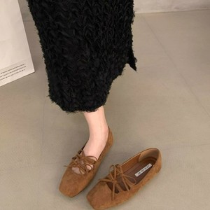 รองเท้าแมรี่เจนผู้หญิง สไตล์วินเทจฝรั่งเศส แบบแฟรี่  คอลเลคชั่นใหม่ ฤดูใบไม้ผลิ/ฤดูใบไม้ร่วง 2026  แบบเปิดนิ้วเท้า ประดับโบว์  รองเท้าส้นเตี้ย - Product Image 2