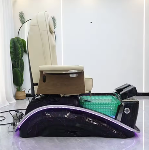 เก้าอี้นวดสปาเท้าไฟฟ้าสีดำขาวสุดหรูรุ่นใหม่ขายส่ง พร้อมปั๊มระบายน้ำสำหรับทำเล็บเท้า - Product Image 2