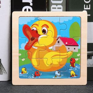 Rompecabezas de Madera Educativos Personalizados de Fábrica con Certificación CE, 9 Piezas, para Niños Pequeños, con Dibujos Animados de Animales y Transportes - Product Image 5