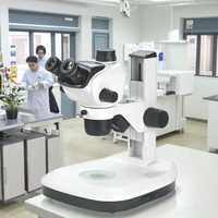 ZM6553T-E2L 0.65X-5.3X Greenough Trinocular Stereo Microscope With Reflecting & Transmitting Illumination