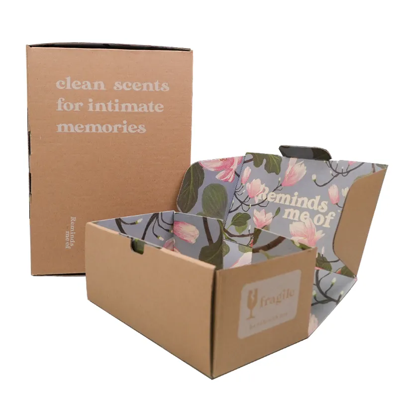 Embalagem de papel da arte do oem reciclável personalizada pequena caixa de papel do cosmético dobrável da caixa com impressão uv