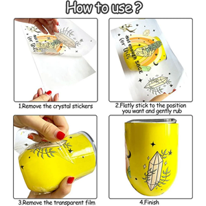 สติ๊กเกอร์ UV ขนาด 16 ออนซ์ ขายส่งจากโรงงาน สำหรับงาน DIY ของขวัญ งานฝีมือ ราคาแข่งขัน ฟิล์มหุ้มแก้ว UV DTF ไม่ทิ้งคราบ สำหรับงานพิมพ์แบบทรานเฟอร์ - Product Image 4