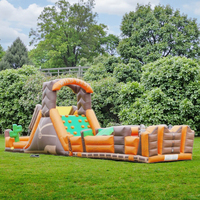 Grand parcours d'obstacles gonflable commercial amusant videur de course gonflable jeux de sport terrains de jeux parc à thème