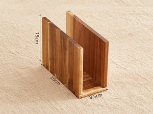 Ensemble de 3 planches à découper en forme de <span class=keywords><strong>livre</strong></span> avec support, planches à découper en acacia massif ressemblant à des livres, uniques - Product Image 6