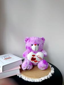 Orsacchiotto di Peluche a Forma di Cuore per San Valentino, Simpatico Pupazzo Colorato Tie-Dye, Regalo per Attività e Feste dei Bambini - Product Image 5