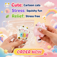 Jouet anti-stress Squishy chat mignon, jouet sensoriel animal de simulation à rebond lent, jouets de décompression, cadeau, vente en gros