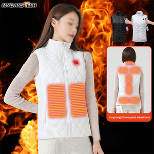 Maydays เสื้อกั๊กกันลมสีทึบซักได้มีไฟ USB สำหรับฤดูหนาวกลางแจ้งเล่นสกี - Product Image 3