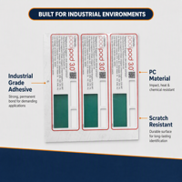 Placa de Identificación Personalizada para PC, Etiqueta Adhesiva de Policarbonato de Grado Industrial para Identificación de Equipos, Suministro al por Mayor OEM